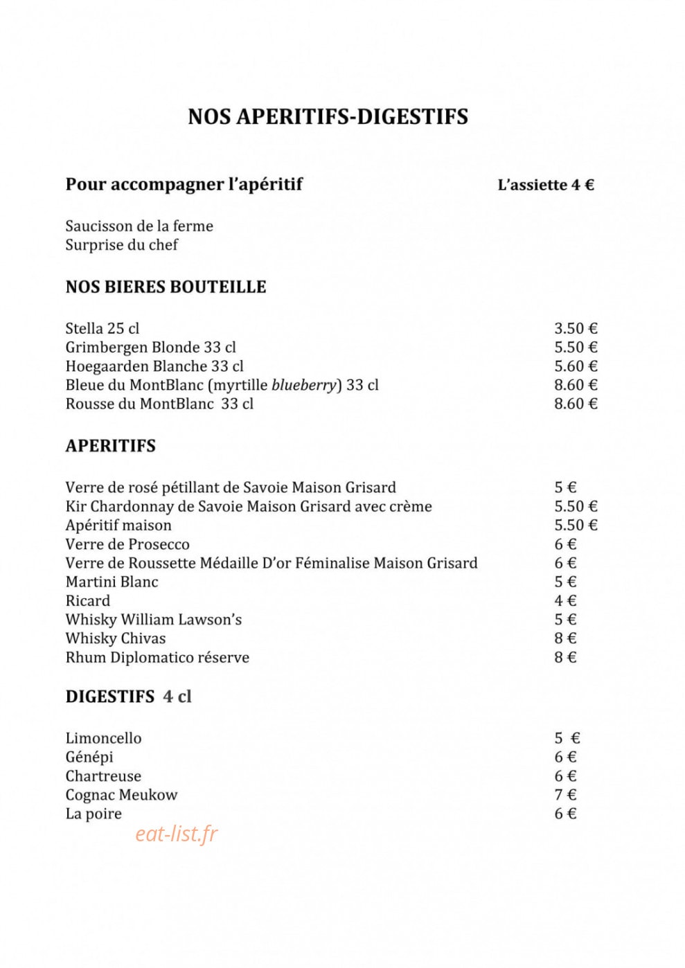 Restaurant La Flam' — carte page 9