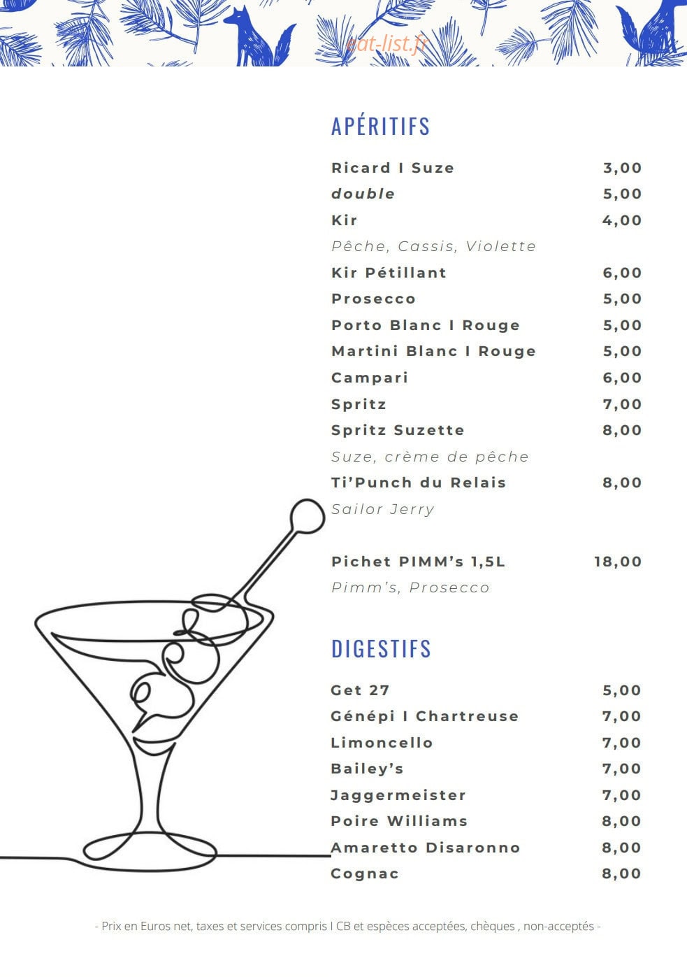 Le Relais Des Villards — carte page 9