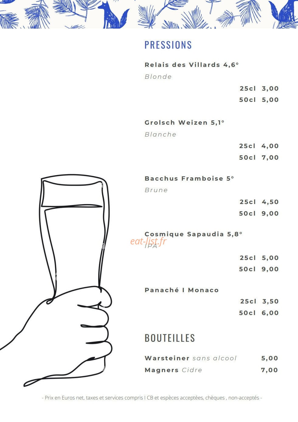 Le Relais Des Villards — carte page 3