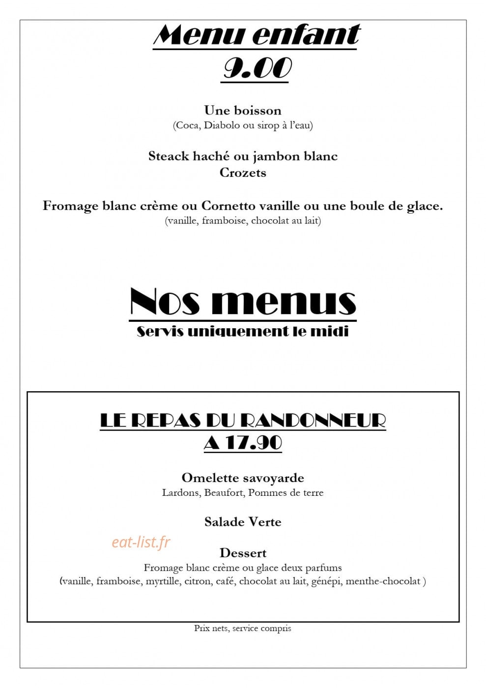 La Bergerie — carte page 8