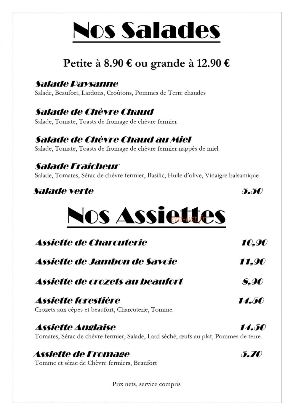 La Bergerie — carte page 2