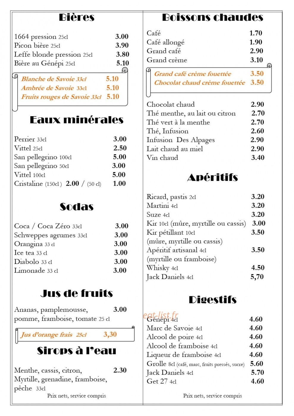 La Bergerie — carte page 10