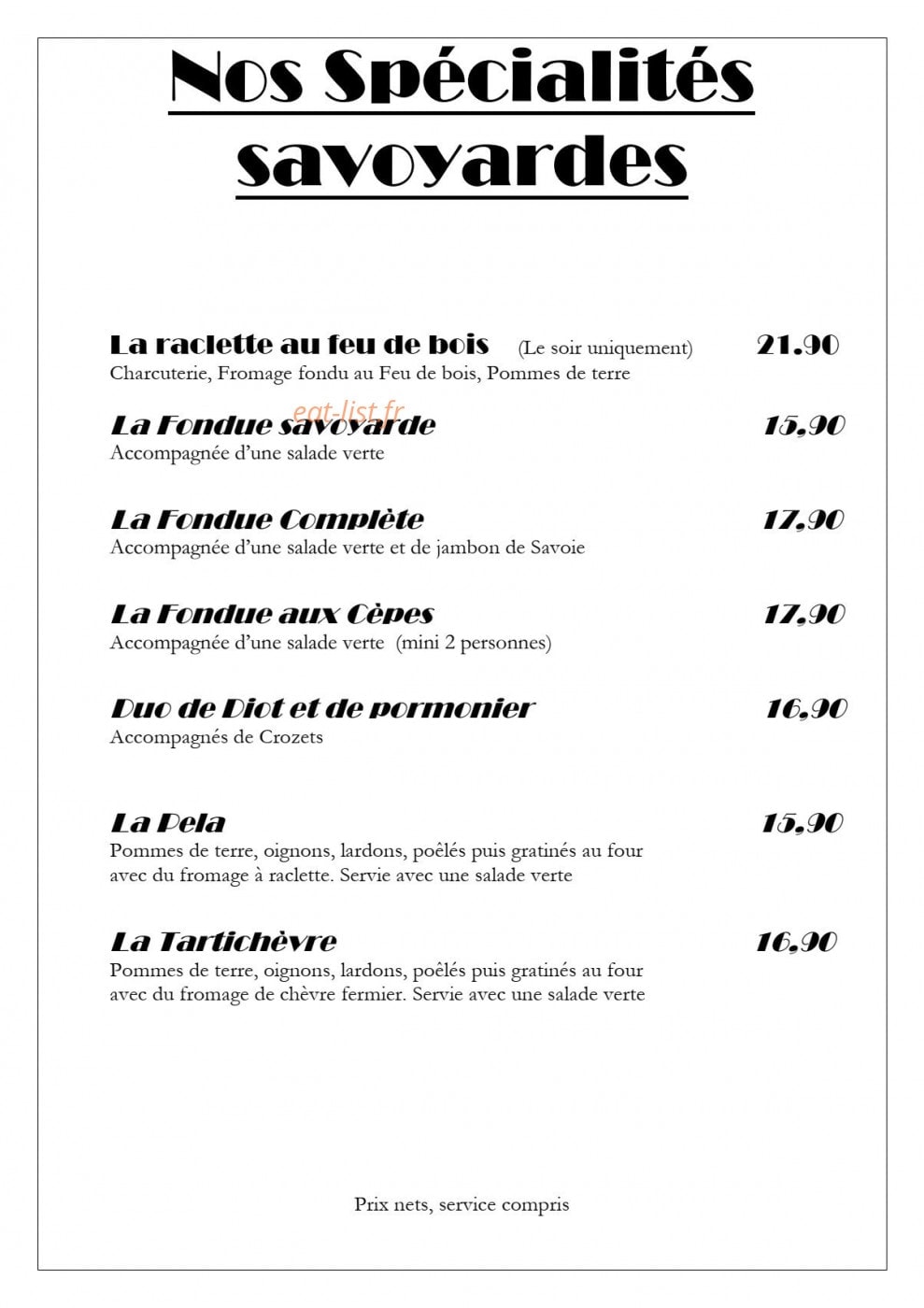 La Bergerie — carte page 3