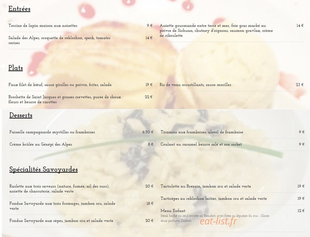 Les airelles — carte page 1