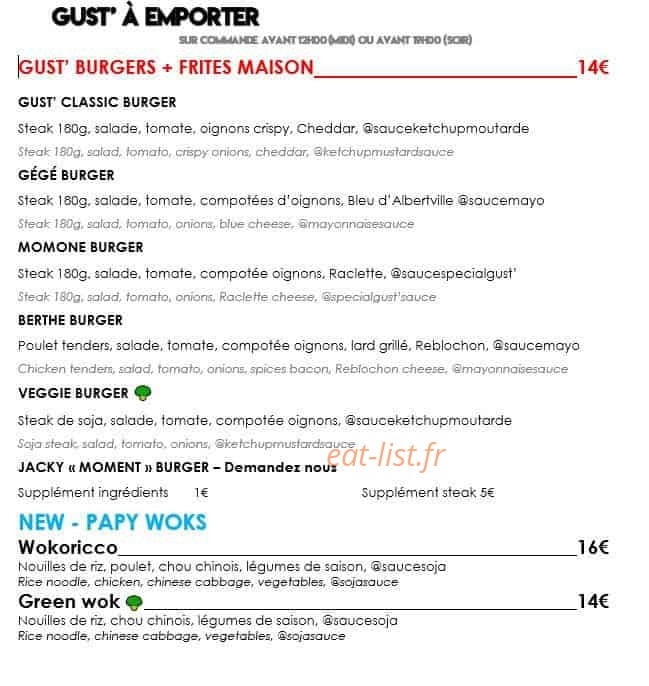Pépé Gust' — carte page 1