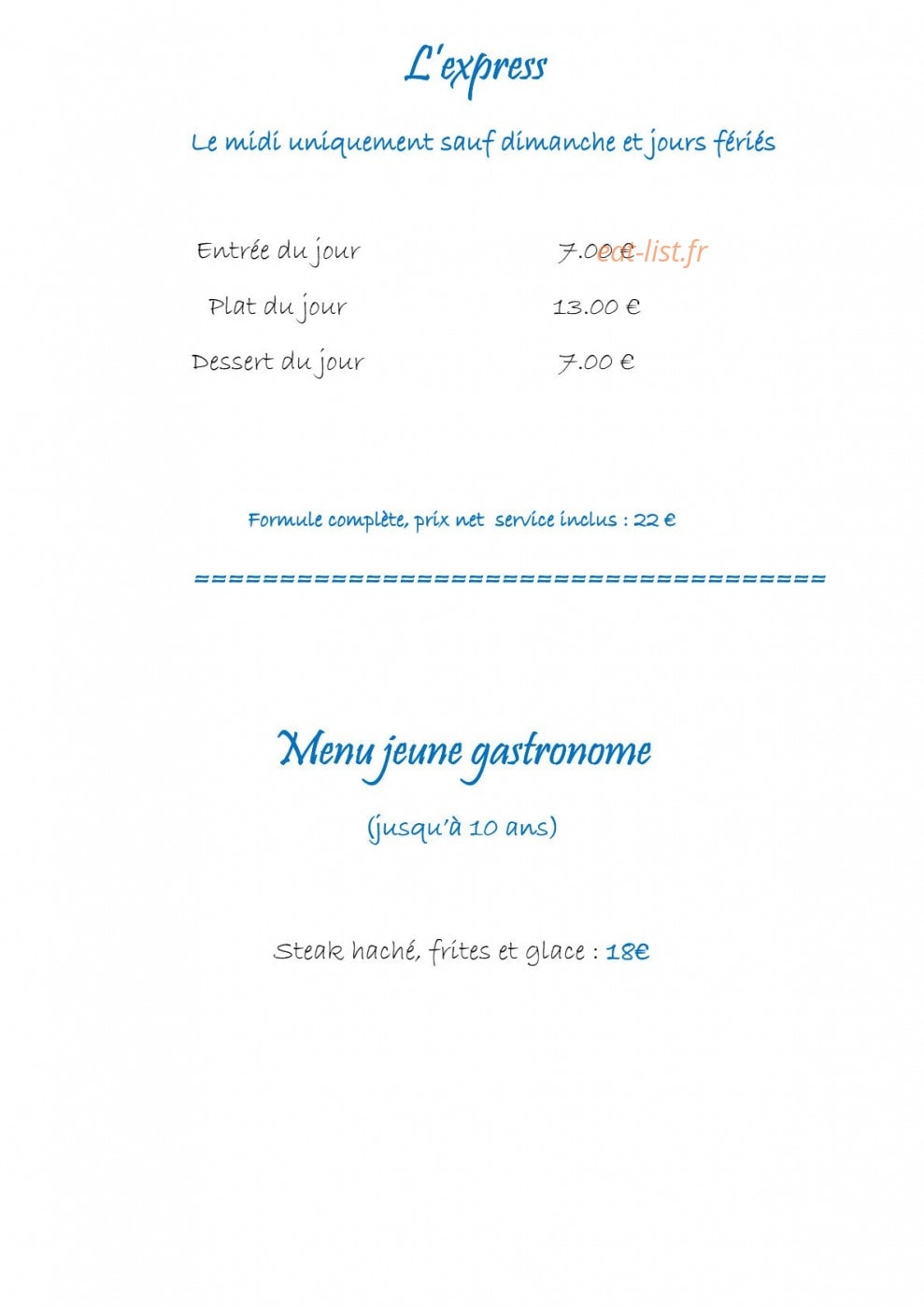 La Fleur de Sel — carte page 8