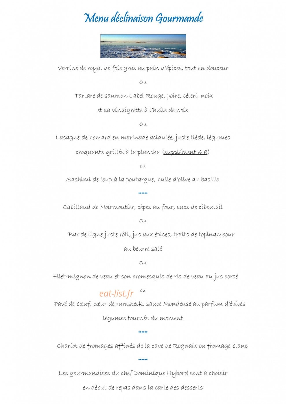 La Fleur de Sel — carte page 4