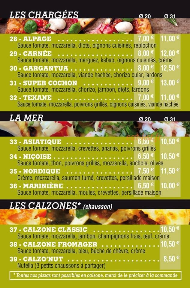 Top Pizza — carte page 2