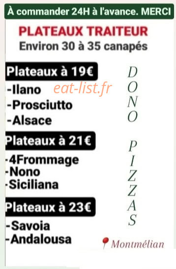 DoNo pizzas — carte page 4