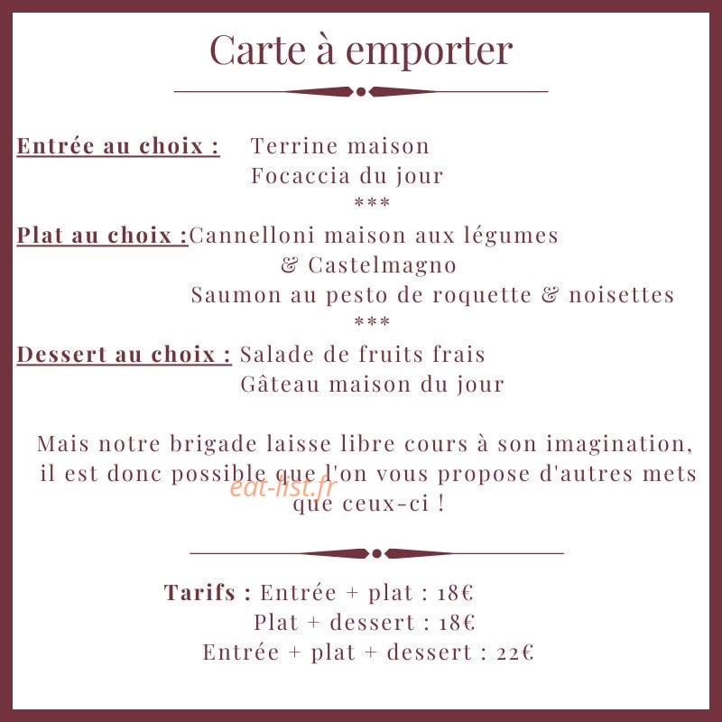 Le Cep Gourmand — carte page 1