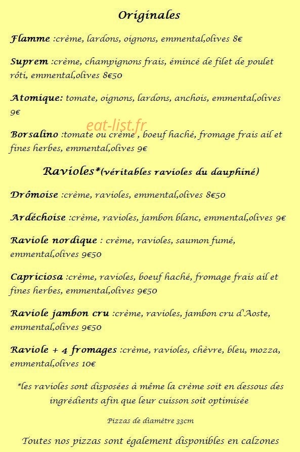 Marie Sol Pizza — carte page 3