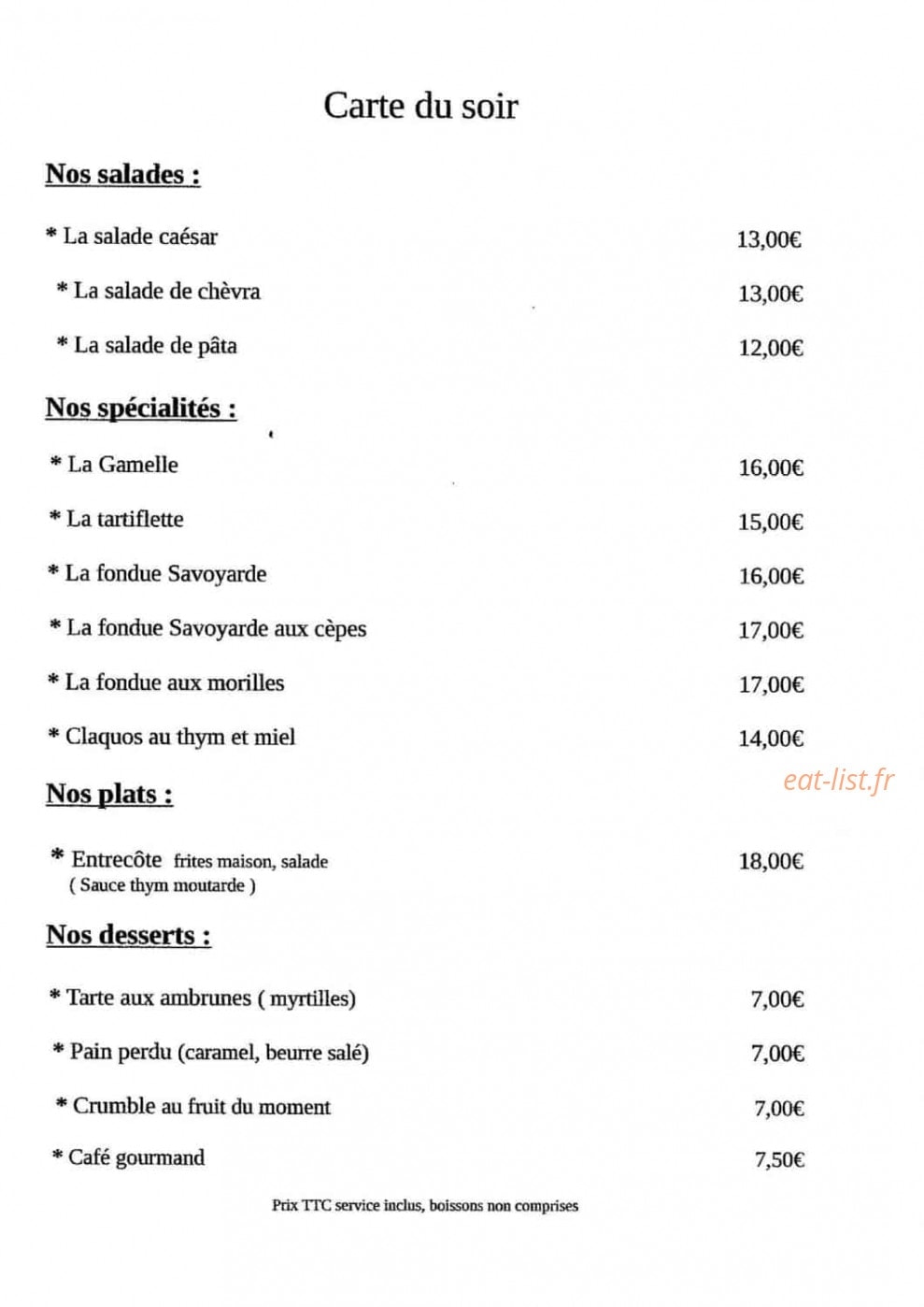 La gamelle — carte page 2