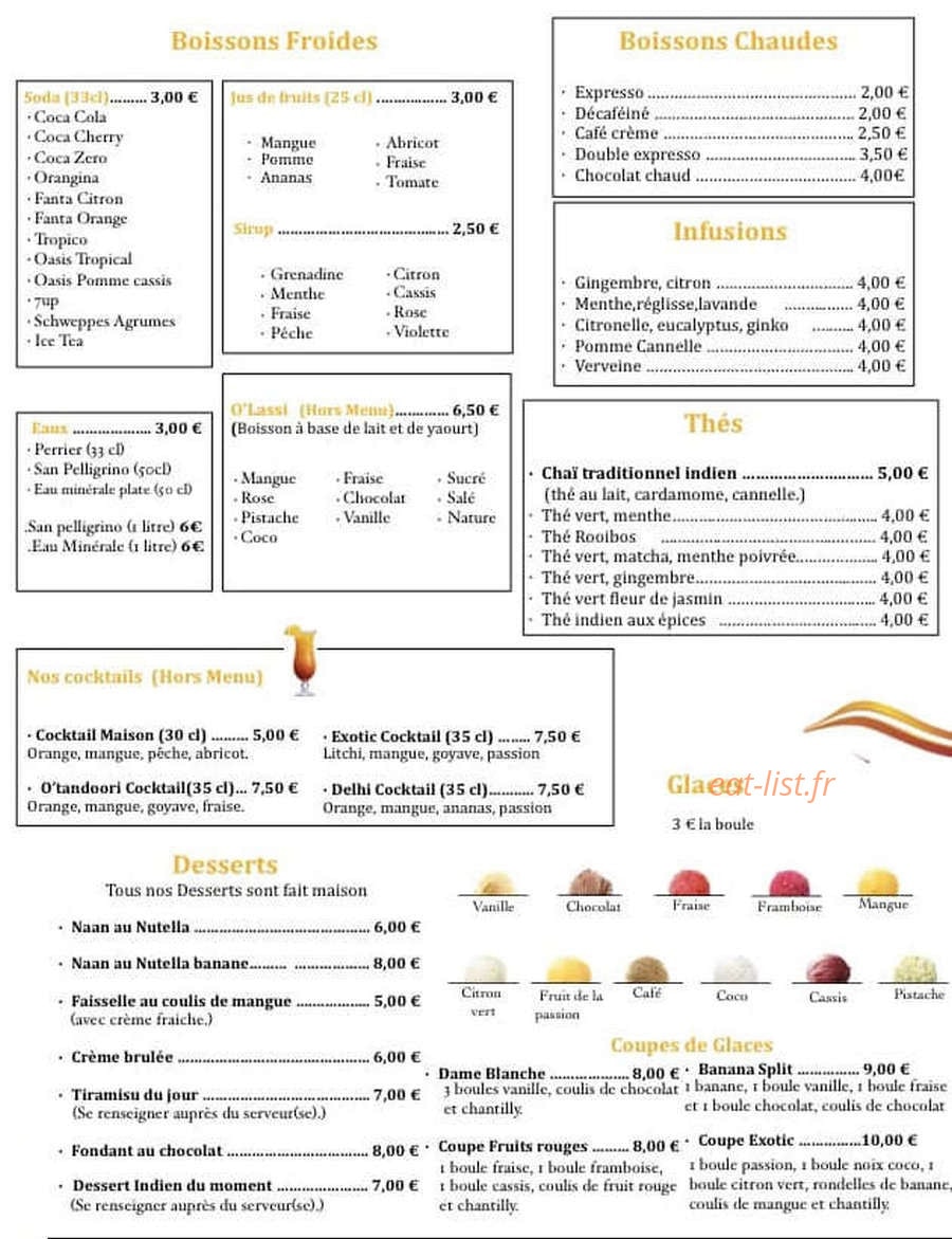 0’tandoori — carte page 4