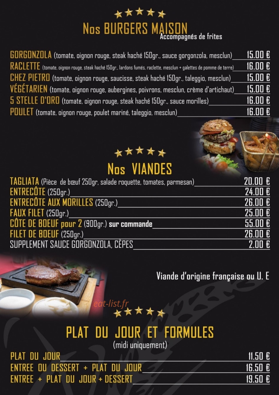 5 Stelle d'Oro — carte page 3