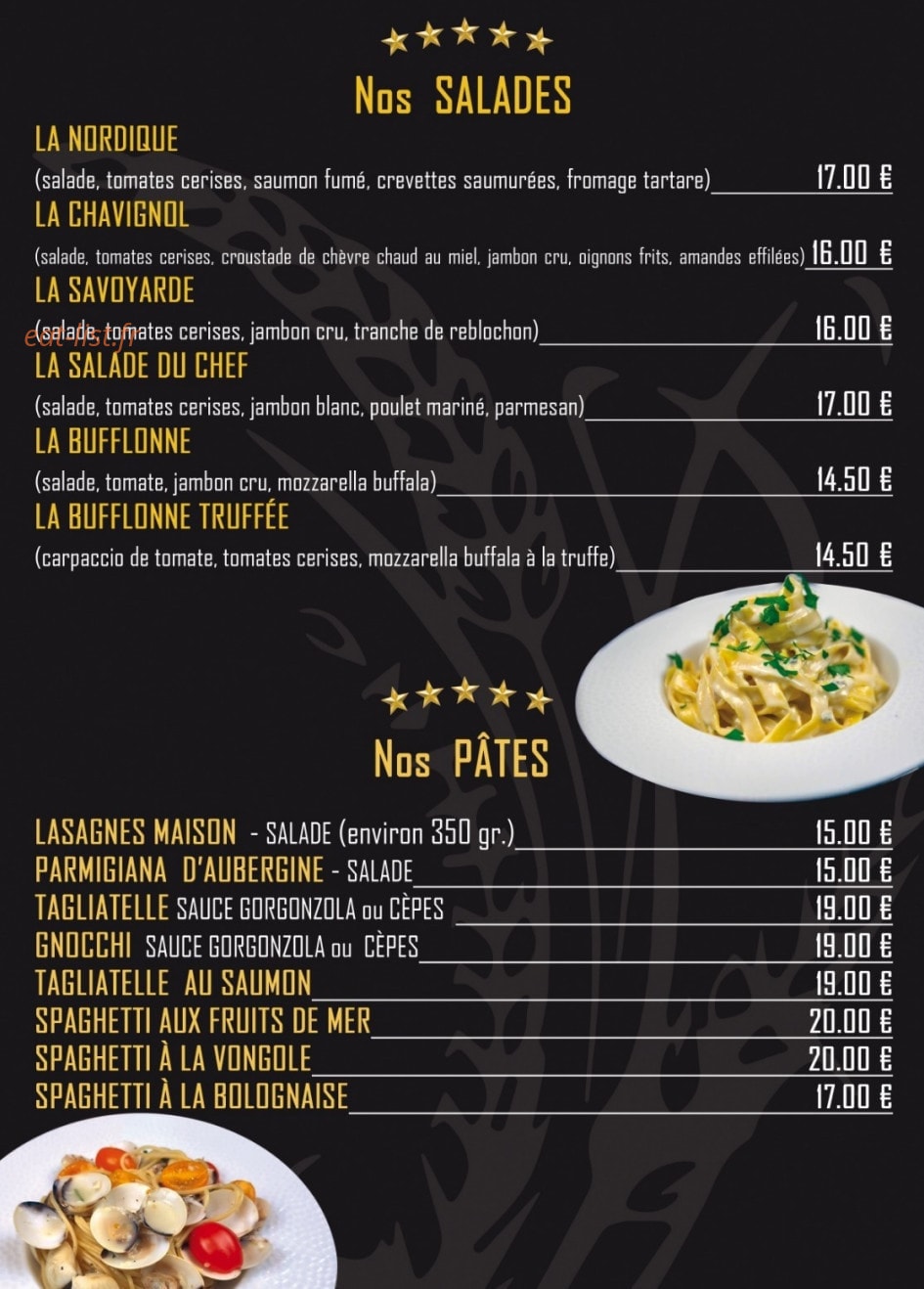 5 Stelle d'Oro — carte page 2