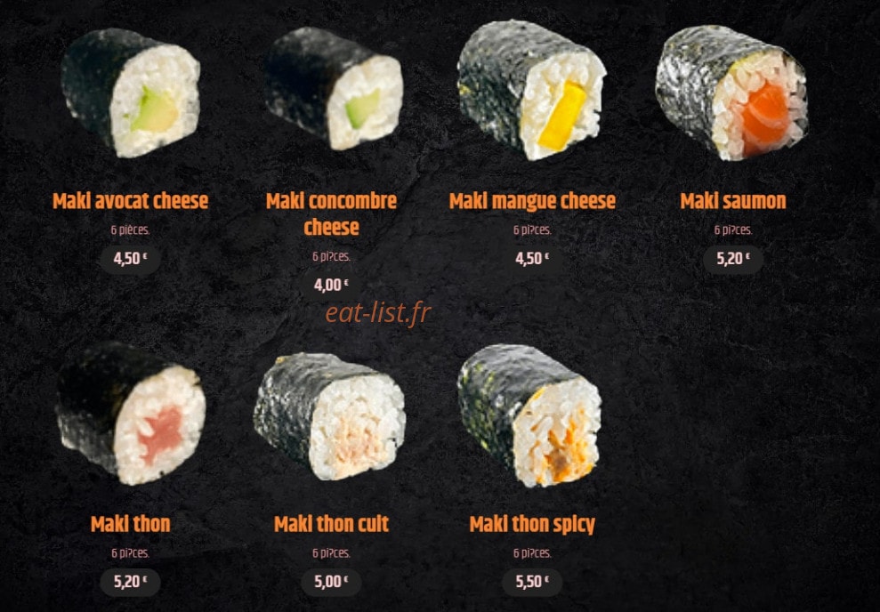 Aïko Sushi — carte page 4