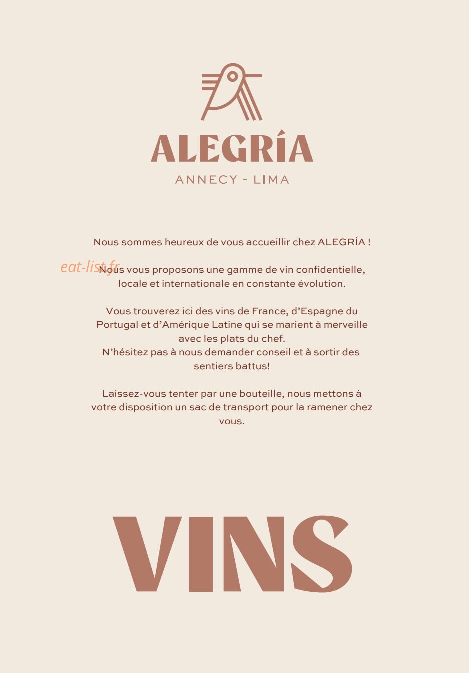 Alegria — carte page 8