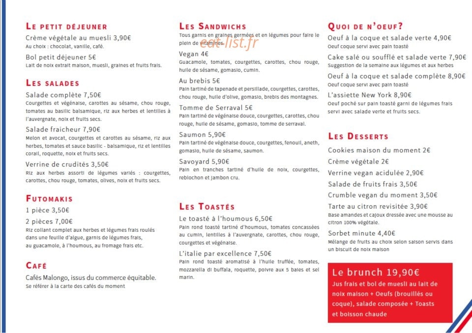 Armony Saveurs — carte page 2