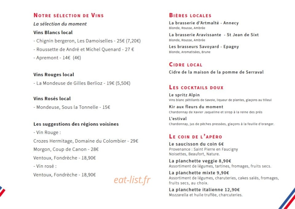 Armony Saveurs — carte page 3