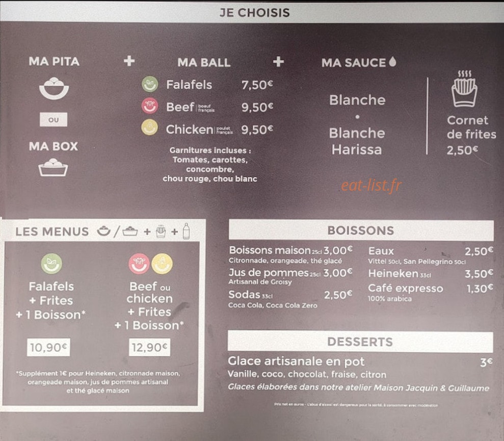 Banh Mi's — carte page 3