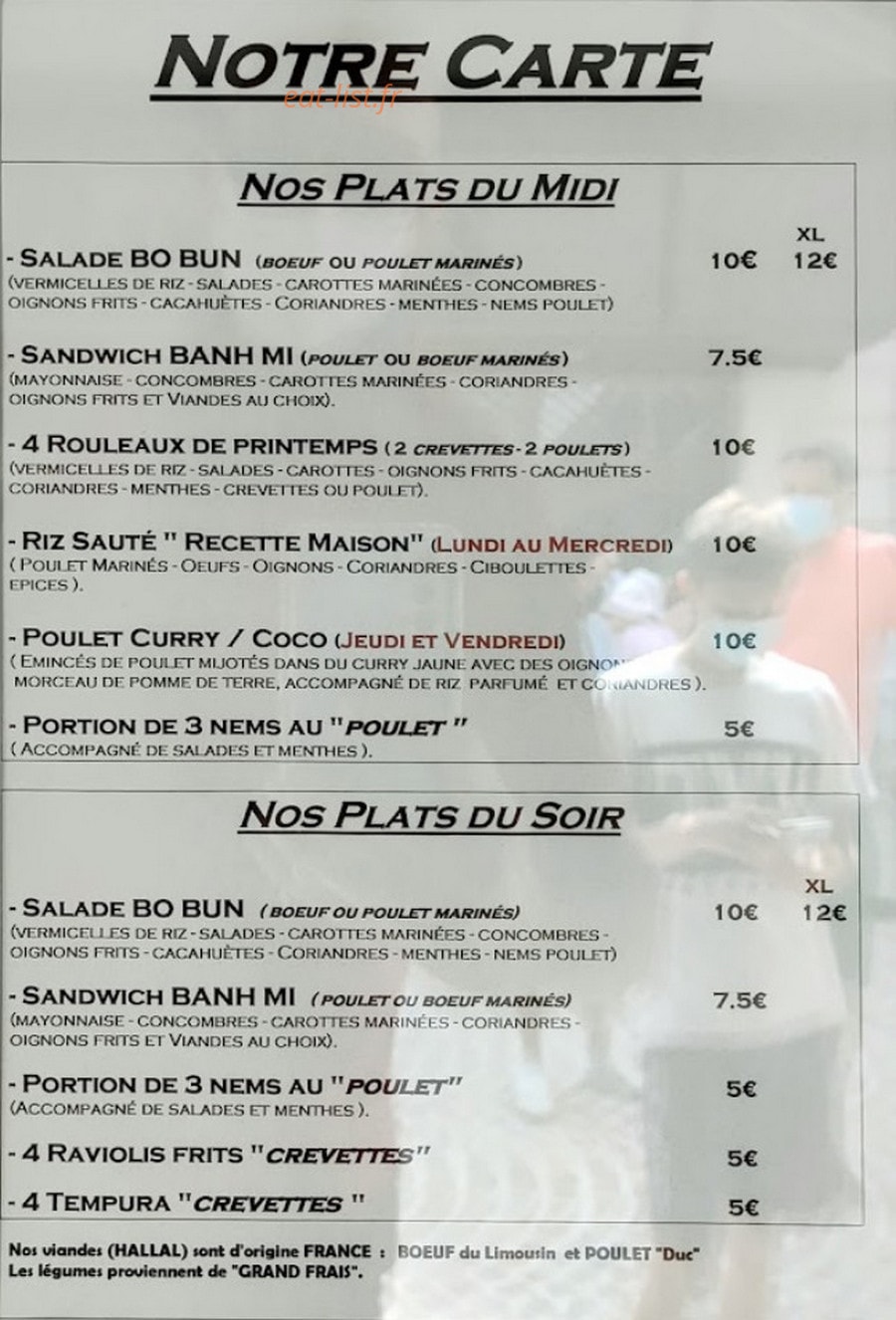 Banh Mi's — carte page 2