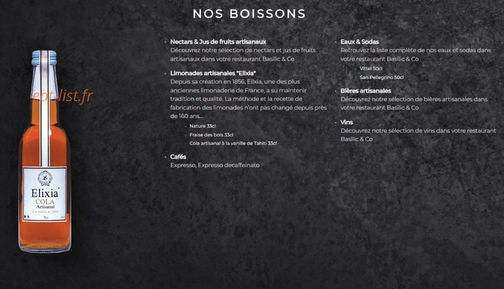 Basilic & Co — carte page 6