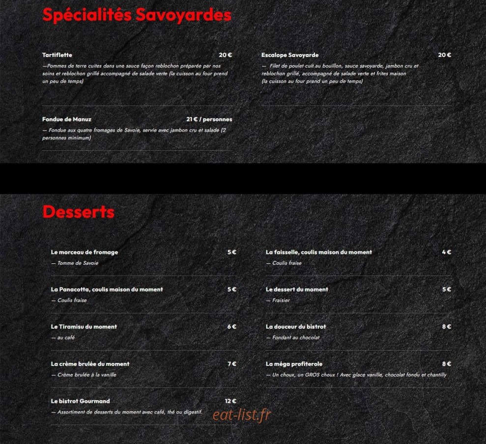 Bistrot Du Paquier — carte page 3