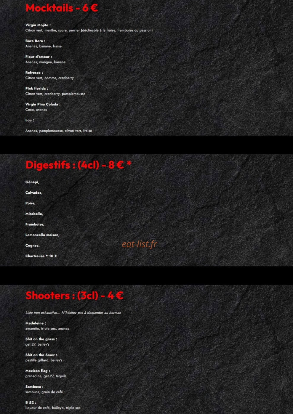 Bistrot Du Paquier — carte page 10