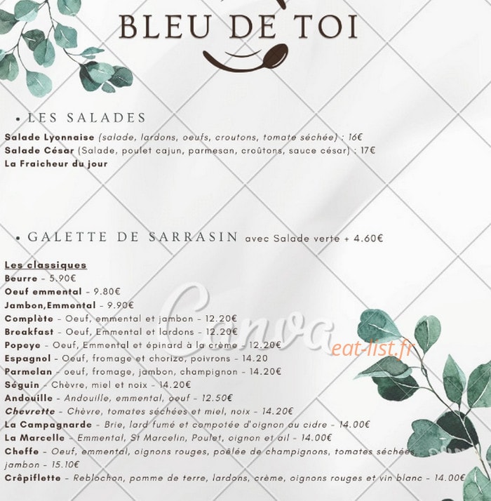 Bleu de toi — carte page 3