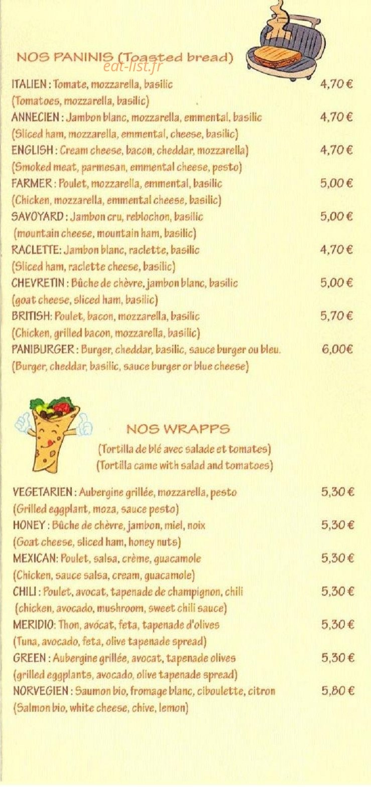 Boston Café — carte page 3