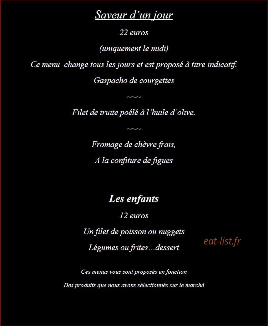 Brasserie Saint Maurice — carte page 1