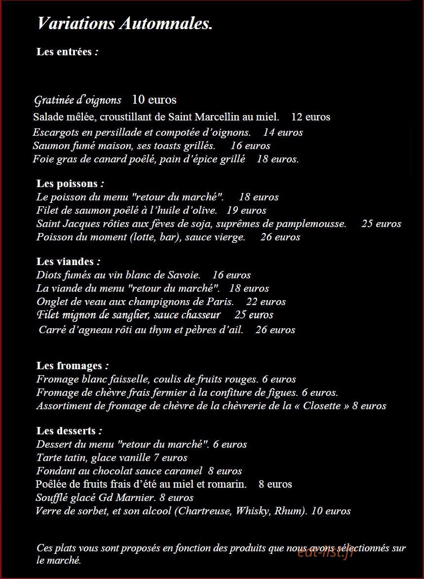 Brasserie Saint Maurice — carte page 4