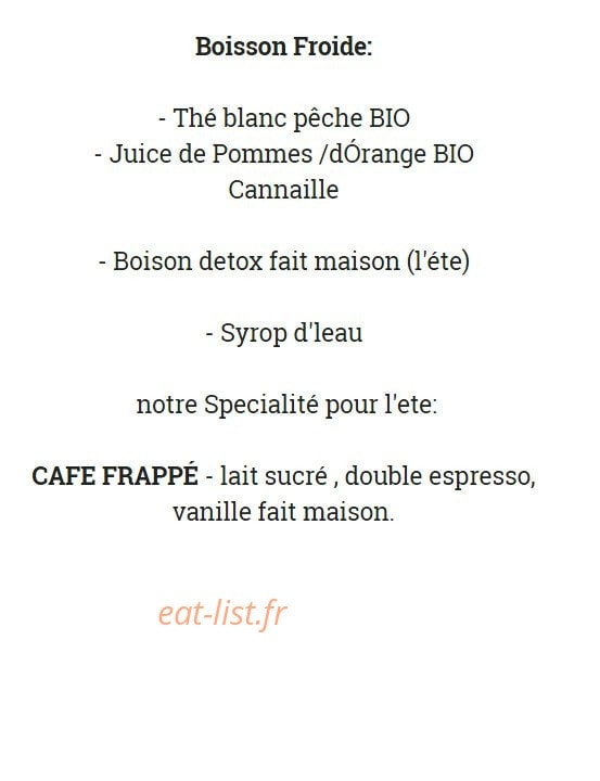 Café Bunna — carte page 2