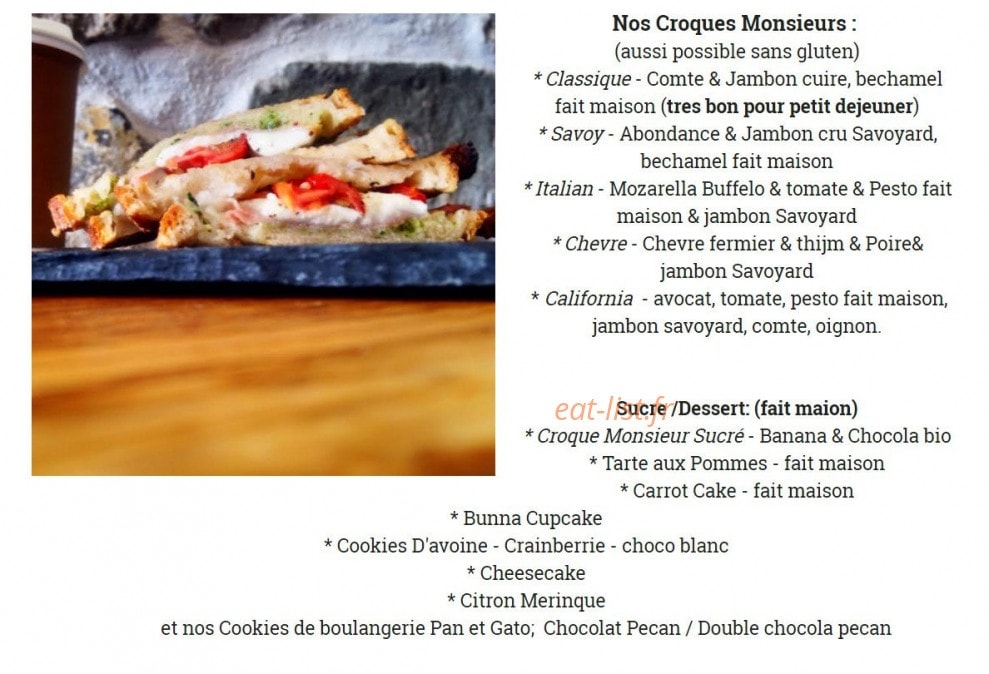 Café Bunna — carte page 1