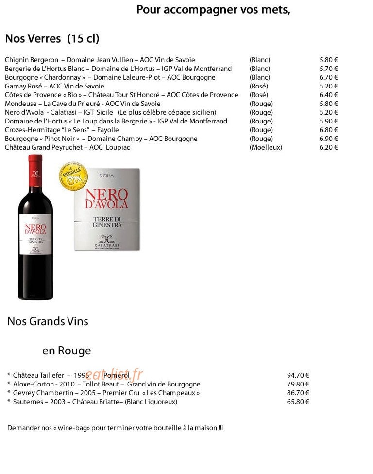 Chez Mamie Lise — carte page 10