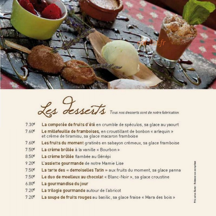 Chez Mamie Lise — carte page 8