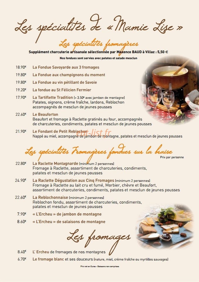 Chez Mamie Lise — carte page 6