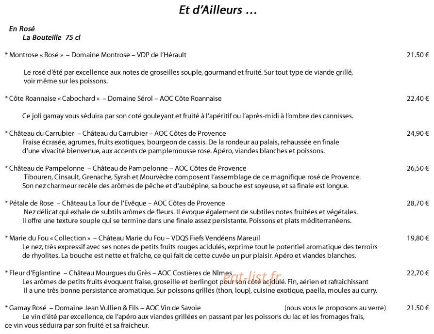 Chez Mamie Lise — carte page 14