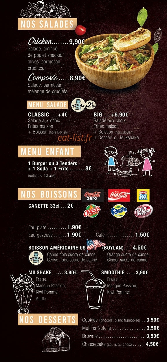 Cote Burger — carte page 4