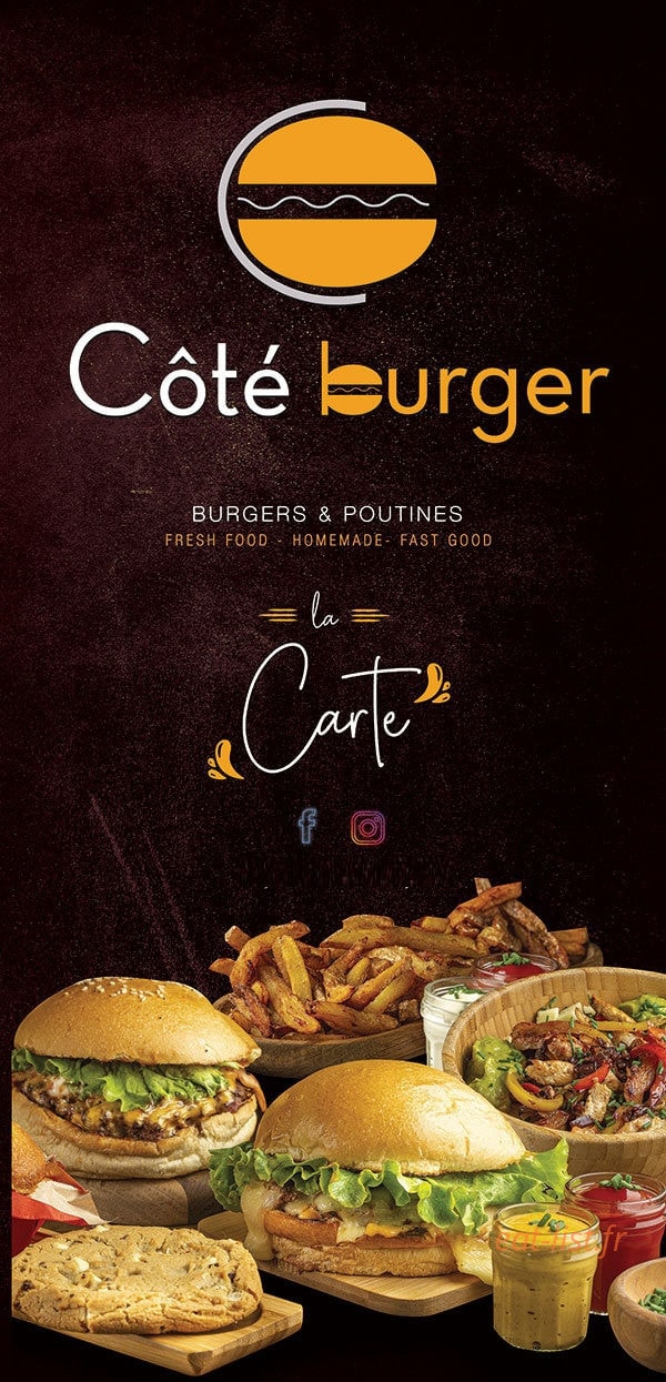 Cote Burger — carte page 1