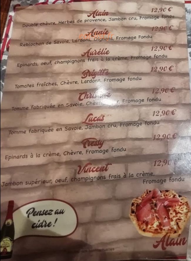 Crêperie Kastell — carte page 2