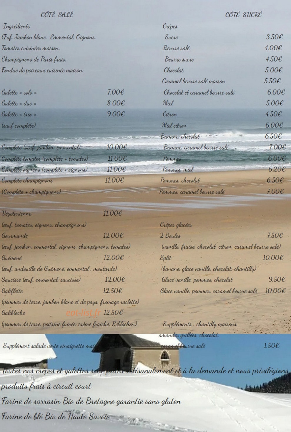 Crêperie Ti-Zef — carte page 1