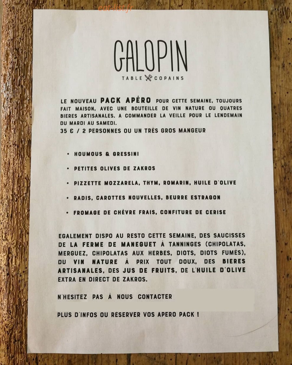Galopin — carte page 1