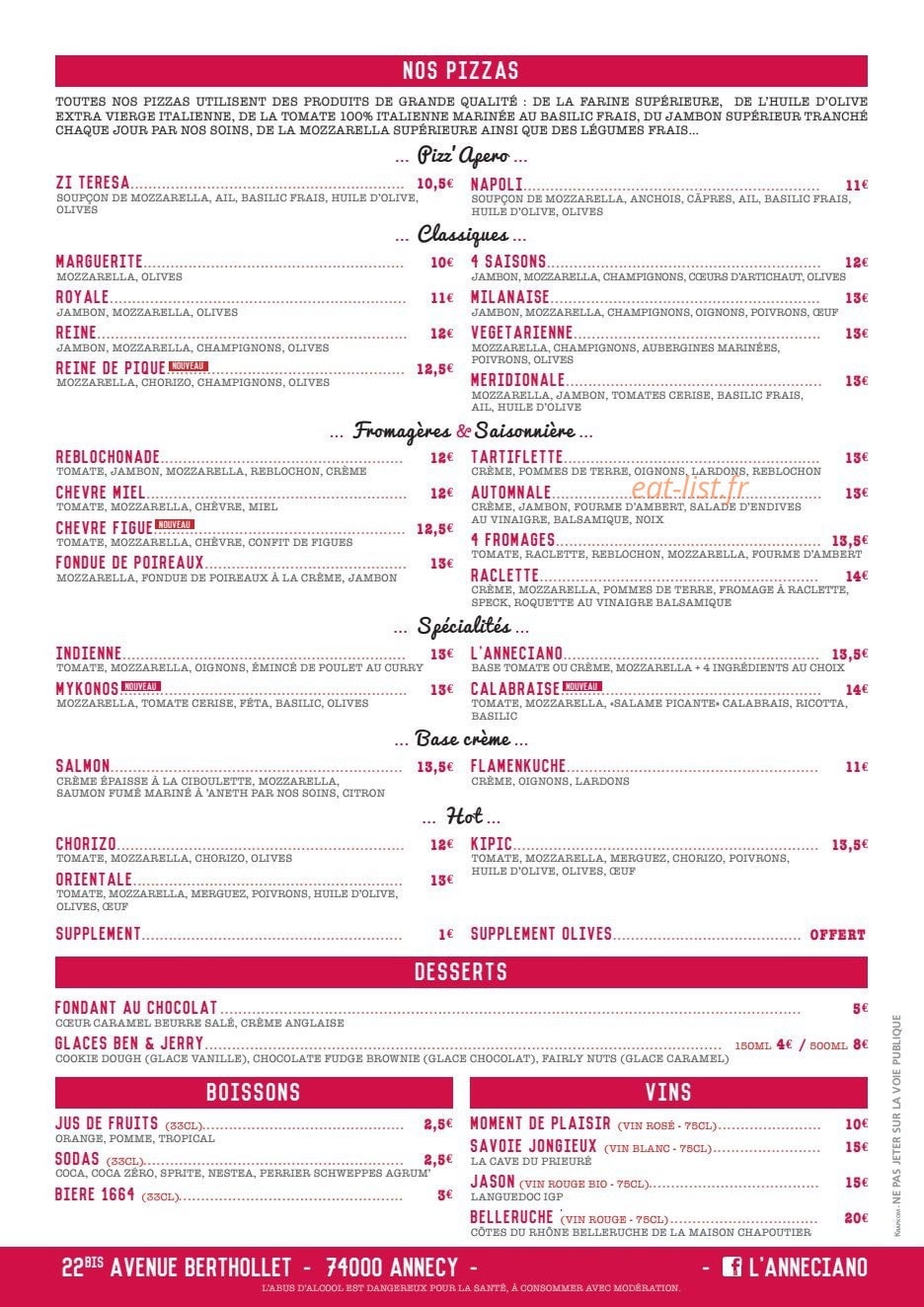 L'Anneciano — carte page 2