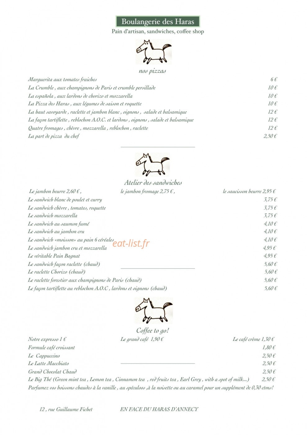 La Boulangerie Des Haras A Annecy Carte Menu Et Photos