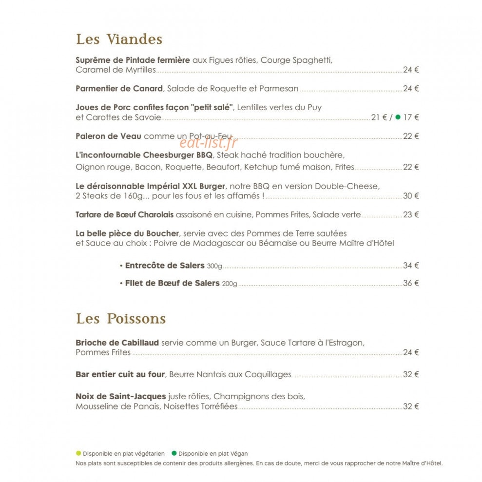 La Brasserie — carte page 4