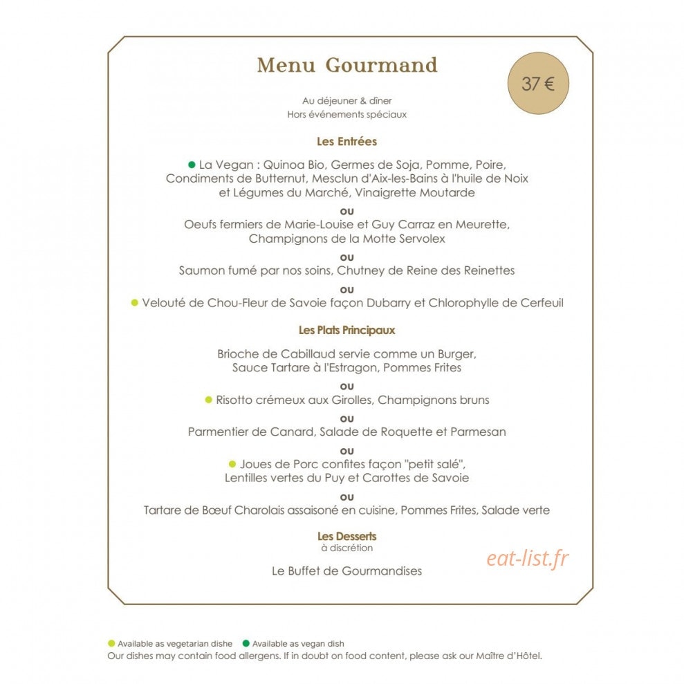 La Brasserie — carte page 2