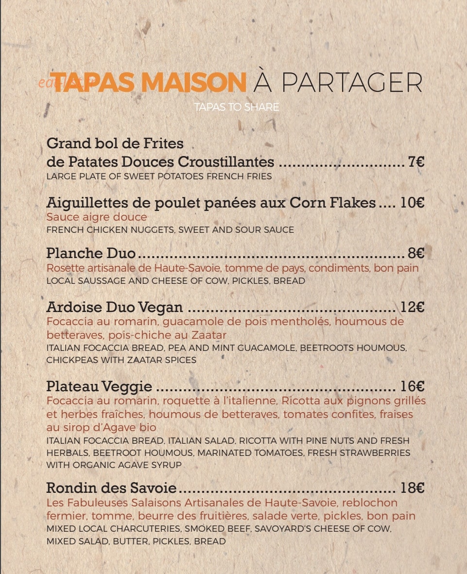 La Cabane — carte page 1