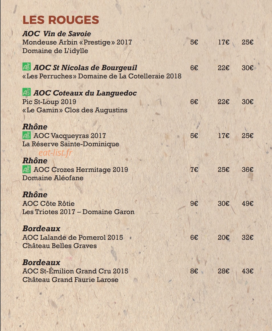 La Cabane — carte page 13
