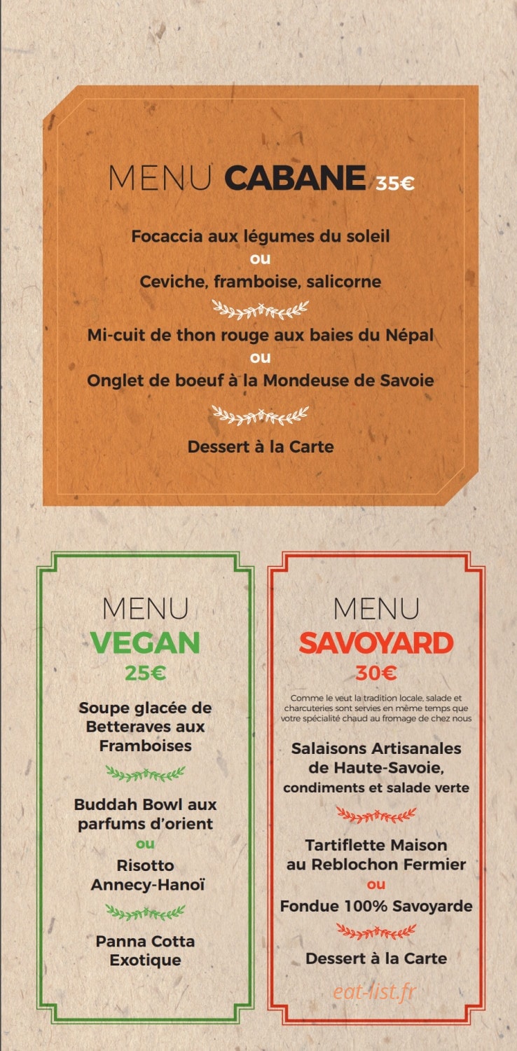 La Cabane — carte page 5